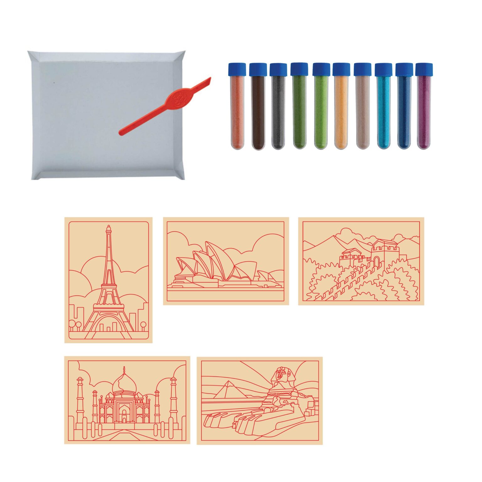 Sandart Earth-tone Landmarks Images