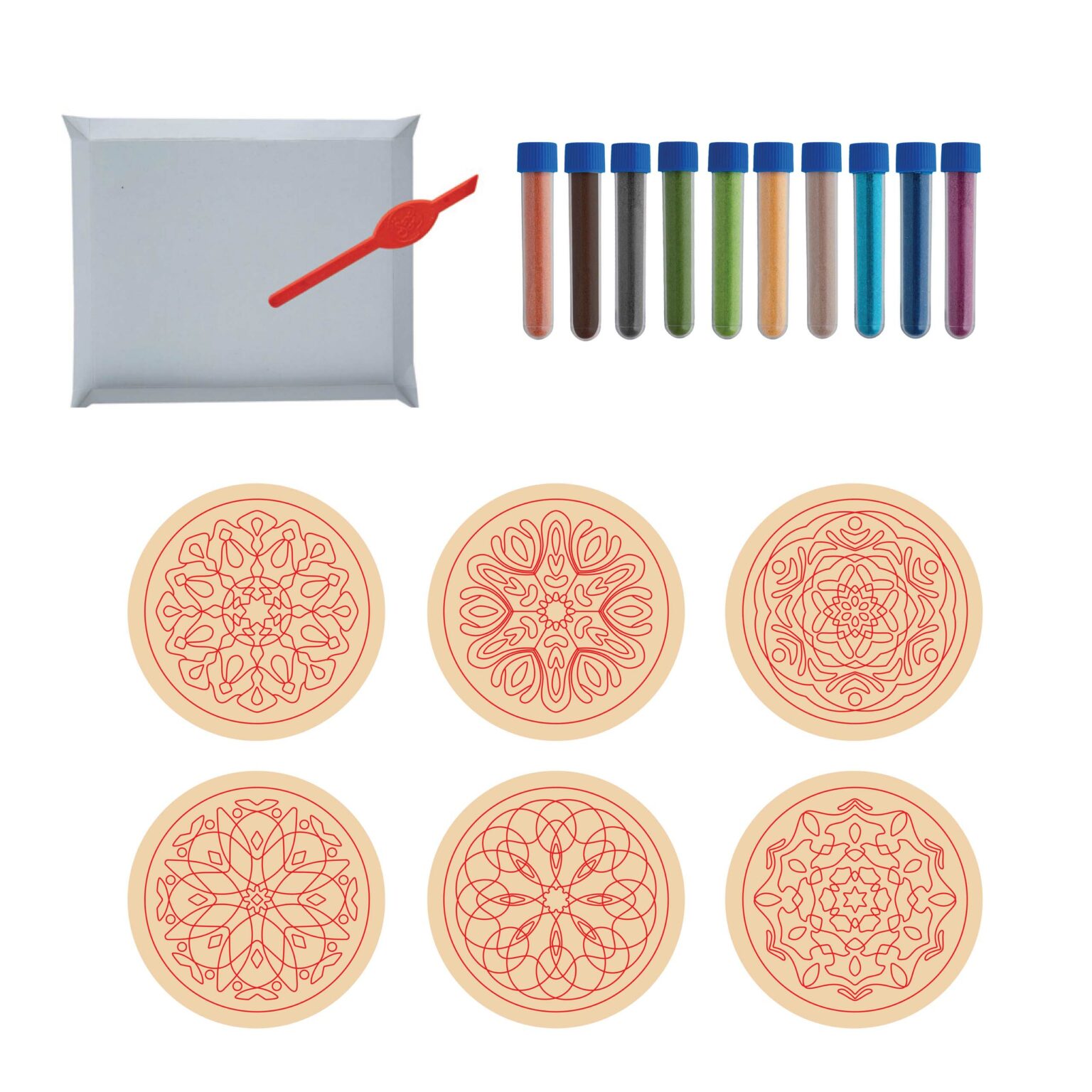 Sandart Earth-tone Mandala Images